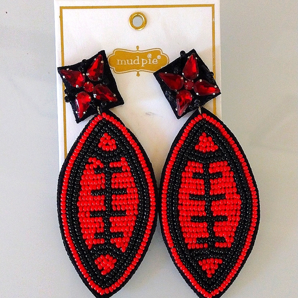 Mudpie Football earrings